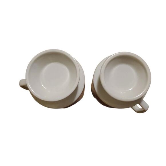 VTG Maxwell House Coffee Footed Mugs Small Cups (2) Barista Breakfast Brunch - Picture 4 of 5